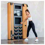 NOHrD Wall Compact, pulley, ski trainer, 8 swing dumbbells, oak