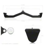 Sport-Tec ergonomic lat pull and rowing handle, 80x10 cm