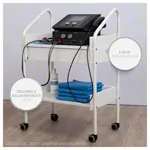 Equipment cart standard with 4 wheels, white