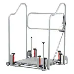Posturomed 202 with railings, 60x60 cm, silver