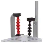 Image shows Posturomed 202 with railings, 60x60 cm, silver