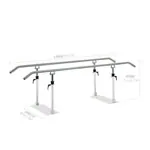 Parallel bars standard beam length of 3.5 m made of metal