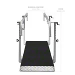 Parallel bars exclusive, extra deep, beam length 3 m made of metal