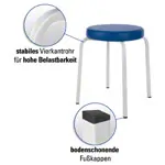 Gymnastics stool Exclusive with comfort pad,  38 cm
