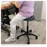 Image shows Swivel stool standard with comfort padding and roles