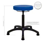 Rotatory stool standard with comfort cushion and glides