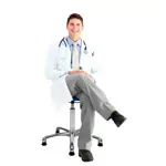 Swivel stool exclusive with comfort padding and glides