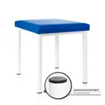 stool robusta with cushion, L x B 40 x 40 cm, frame color white