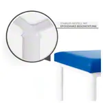 stool robusta with cushion, L x B 40 x 40 cm, frame color white