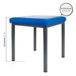 stool robusta with cushion, L x B 40 x 40 cm, frame color anthrazite