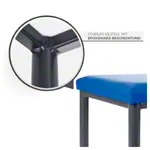 stool robusta with cushion, L x B 40 x 40 cm, frame color anthrazite