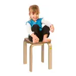 Stool 35 made of shaped wood, 27x27 cm, seat height 35 cm