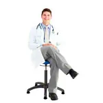 Rotatory stool standard with comfort cushion and glides
