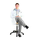 Image shows Rotatory stool standard with comfort cushion and glides