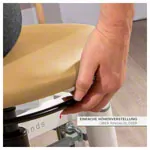 Image shows Rotatory stool standard with comfort cushion and glides