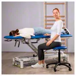 Rotatory stool standard with cushion and wheels