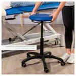 Rotatory stool standard with cushion and wheels