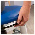 Rotatory stool standard with cushion and wheels