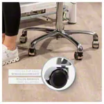 Rotatory stool exclusive with wooden seat and castors