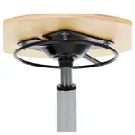 Rotatory stool exclusive with wooden seat and castors