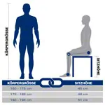 Gymnastics stool standard with cushion, <FONT face=Arial></FONT> 38 cm, frame color white