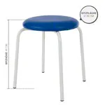 Gymnastics stool standard with cushion, <FONT face=Arial></FONT> 38 cm, frame color white
