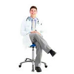 Rotatory stool exclusive with cushion and wheels