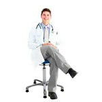 Swivel stool exclusive with padding and glides