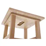 Wooden stool made of hardwood, LxW 35x35 cm