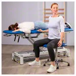Therapy stool with cushion, exclusive with glides