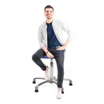 Therapy stool with cushion, exclusive with glides