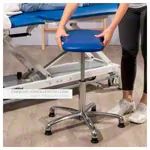 Therapy stool with cushion, exclusive with glides