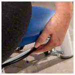Therapy stool with cushion, exclusive with glides