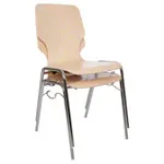 Stacking chair beech without padding