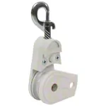 Deflection pulley with carabiner