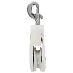 Deflection pulley with carabiner