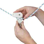 Deflection pulley with carabiner