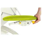 Image shows Lojer therapy couch Capre roof position F5R electric with wheel automatic & round switch