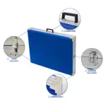 portable massage table Robusta ST, incl. head rest + arm rest, 170/210x65x70-82 cm