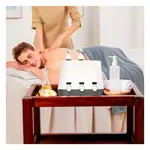 Image shows Massage oil warmer, 3-way, incl. 3 dispenser bottles