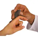 Finger Goniometer, leg length 9 cm, 0-180 