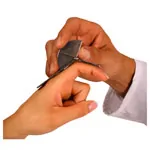 Image shows Finger Goniometer, leg length 9 cm, 0-180 �