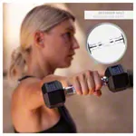 Hex rubber compact dumbbell, 2 kg, piece