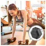 Hex rubber compact dumbbell, 2 kg, piece