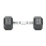 Hex rubber compact dumbbell, 3 kg, piece