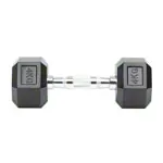 Hex rubber compact dumbbell, 4 kg, piece
