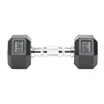 Hex rubber compact dumbbell, 5 kg, piece