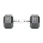 Hex rubber compact dumbbell, 7 kg, piece