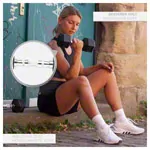 Hex rubber compact dumbbell, 7 kg, piece