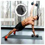 Hex rubber compact dumbbell, 7 kg, piece
